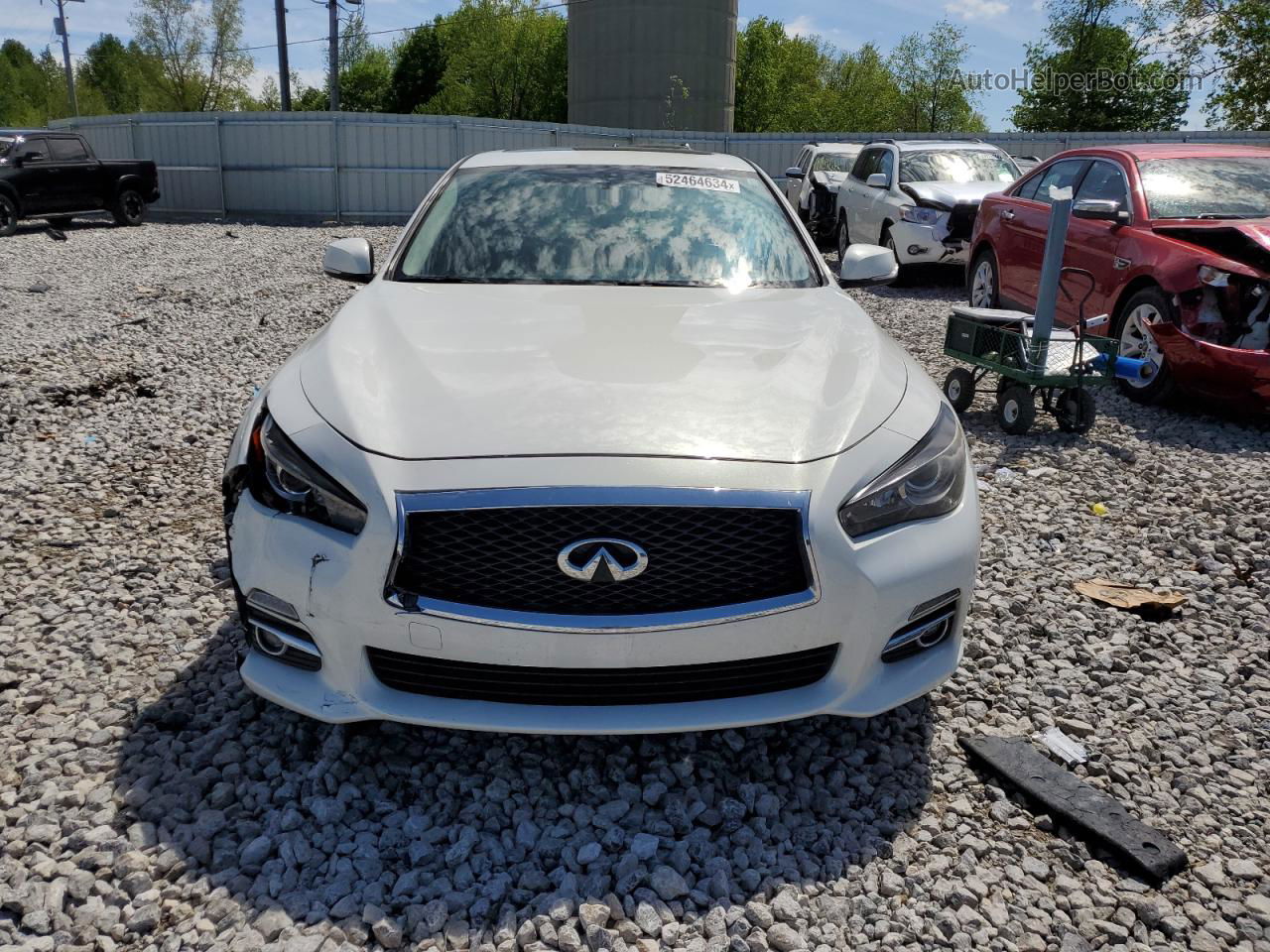 2014 Infiniti Q50 Base White vin: JN1BV7AP7EM673384