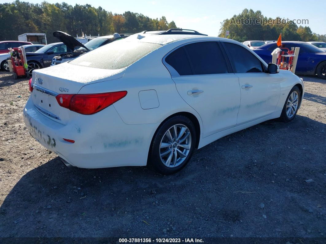 2014 Infiniti Q50 White vin: JN1BV7AP7EM678388