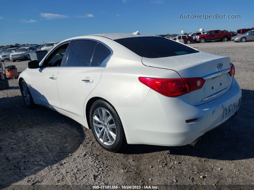 2014 Infiniti Q50 White vin: JN1BV7AP7EM678388