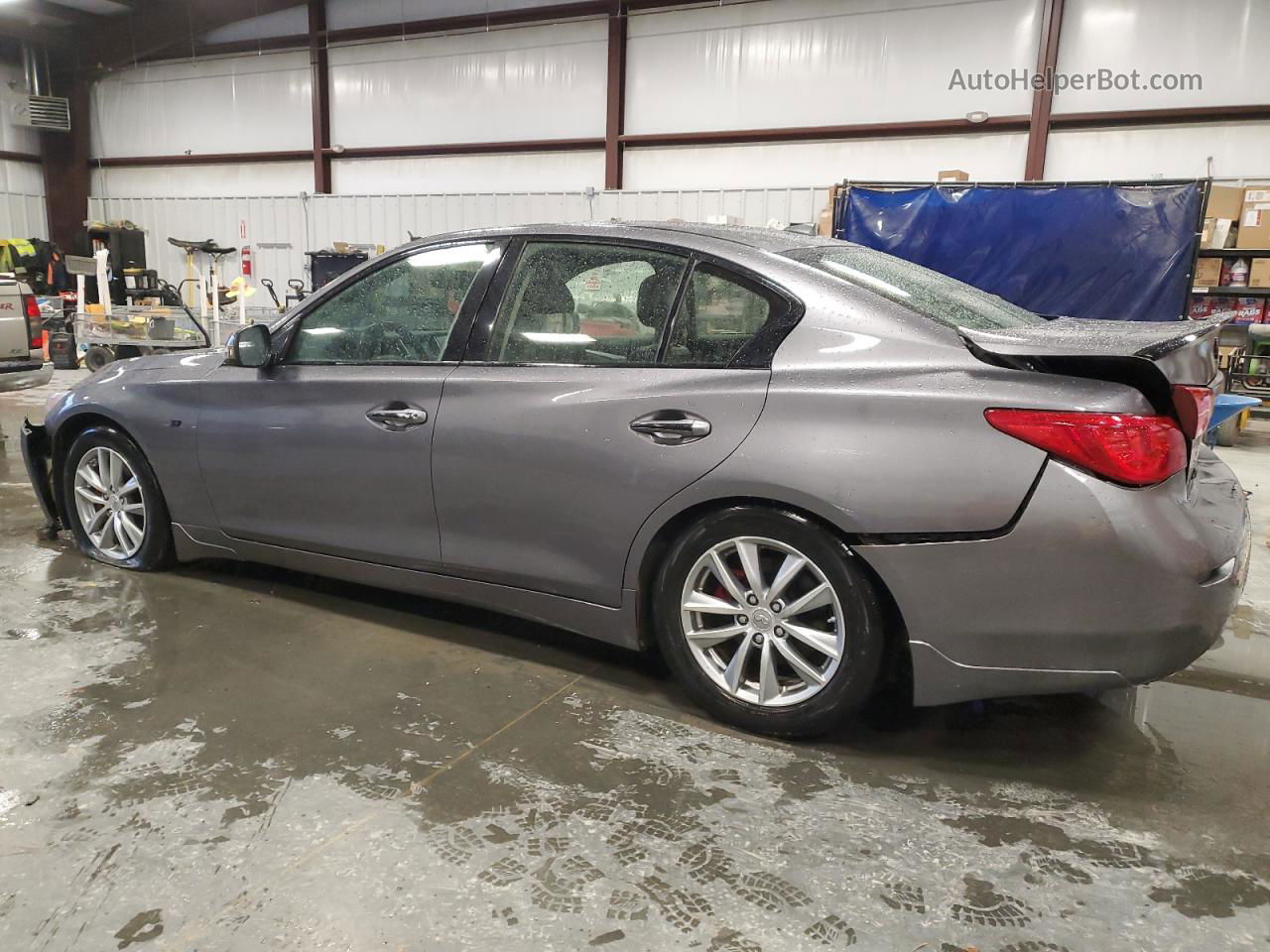 2014 Infiniti Q50 Base Gray vin: JN1BV7AP7EM679329