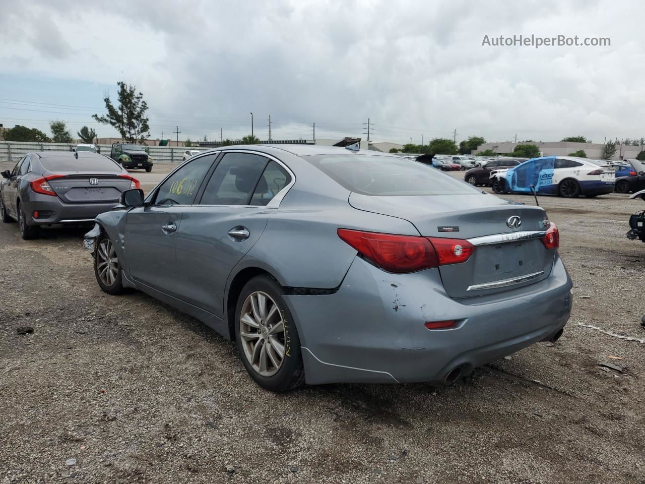 2014 Infiniti Q50 Base Gray vin: JN1BV7AP7EM681274