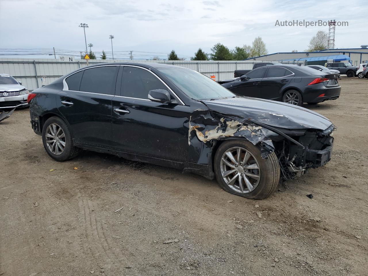 2014 Infiniti Q50 Base Black vin: JN1BV7AP7EM682151