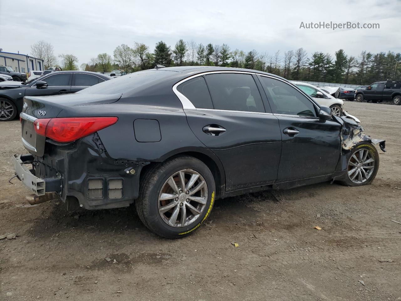 2014 Infiniti Q50 Base Black vin: JN1BV7AP7EM682151