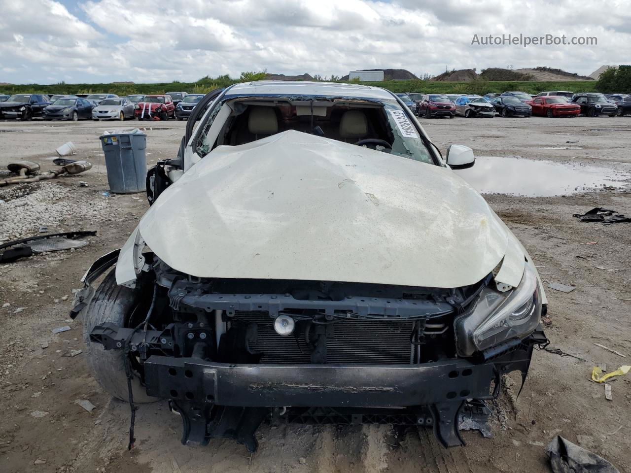 2014 Infiniti Q50 Base Белый vin: JN1BV7AP7EM682778