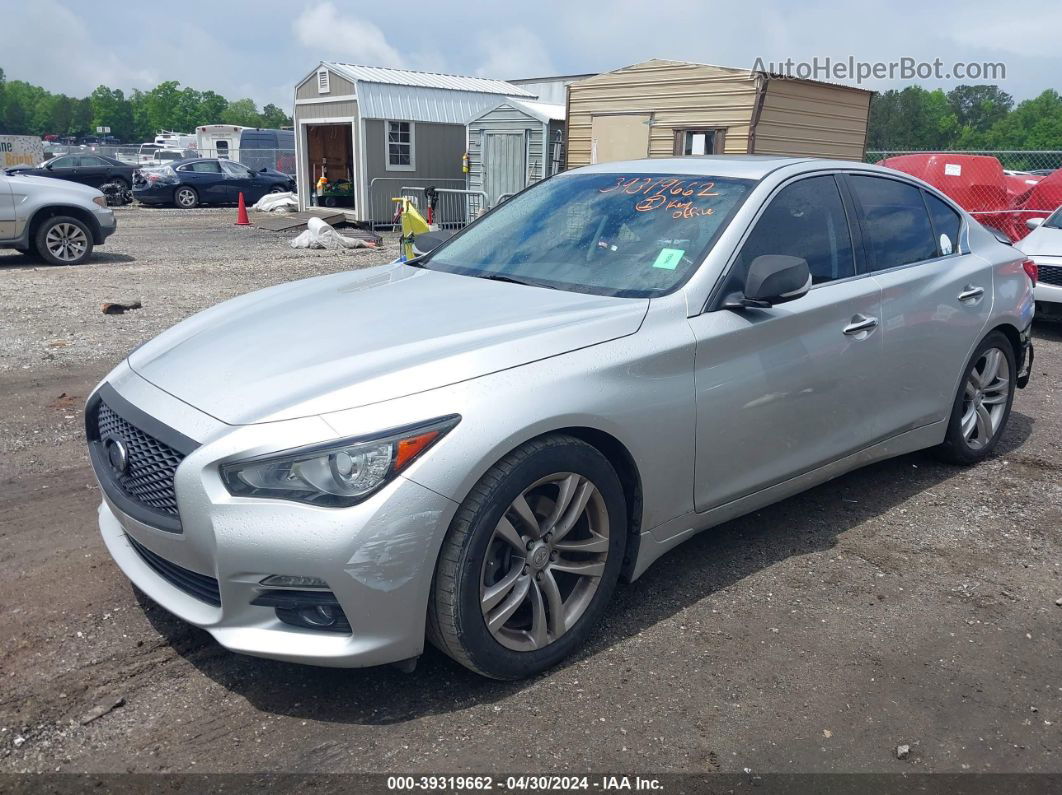 2014 Infiniti Q50 Premium Silver vin: JN1BV7AP7EM687074