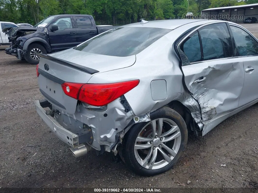 2014 Infiniti Q50 Premium Silver vin: JN1BV7AP7EM687074