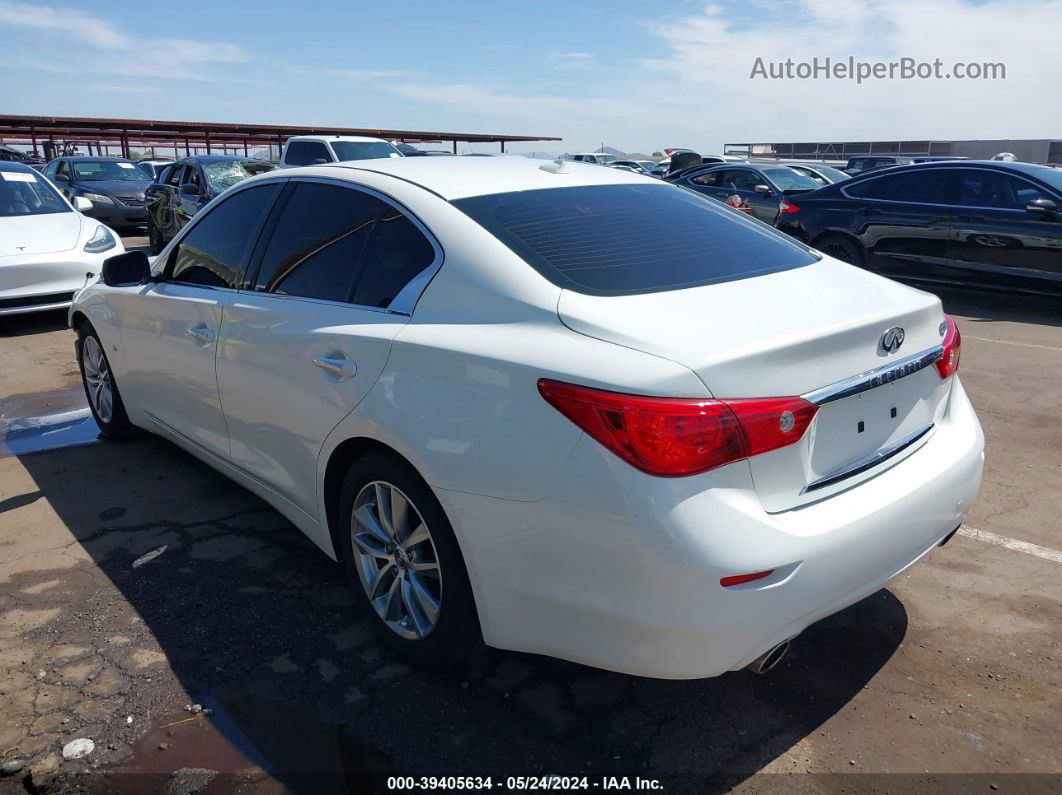 2014 Infiniti Q50   White vin: JN1BV7AP7EM692498