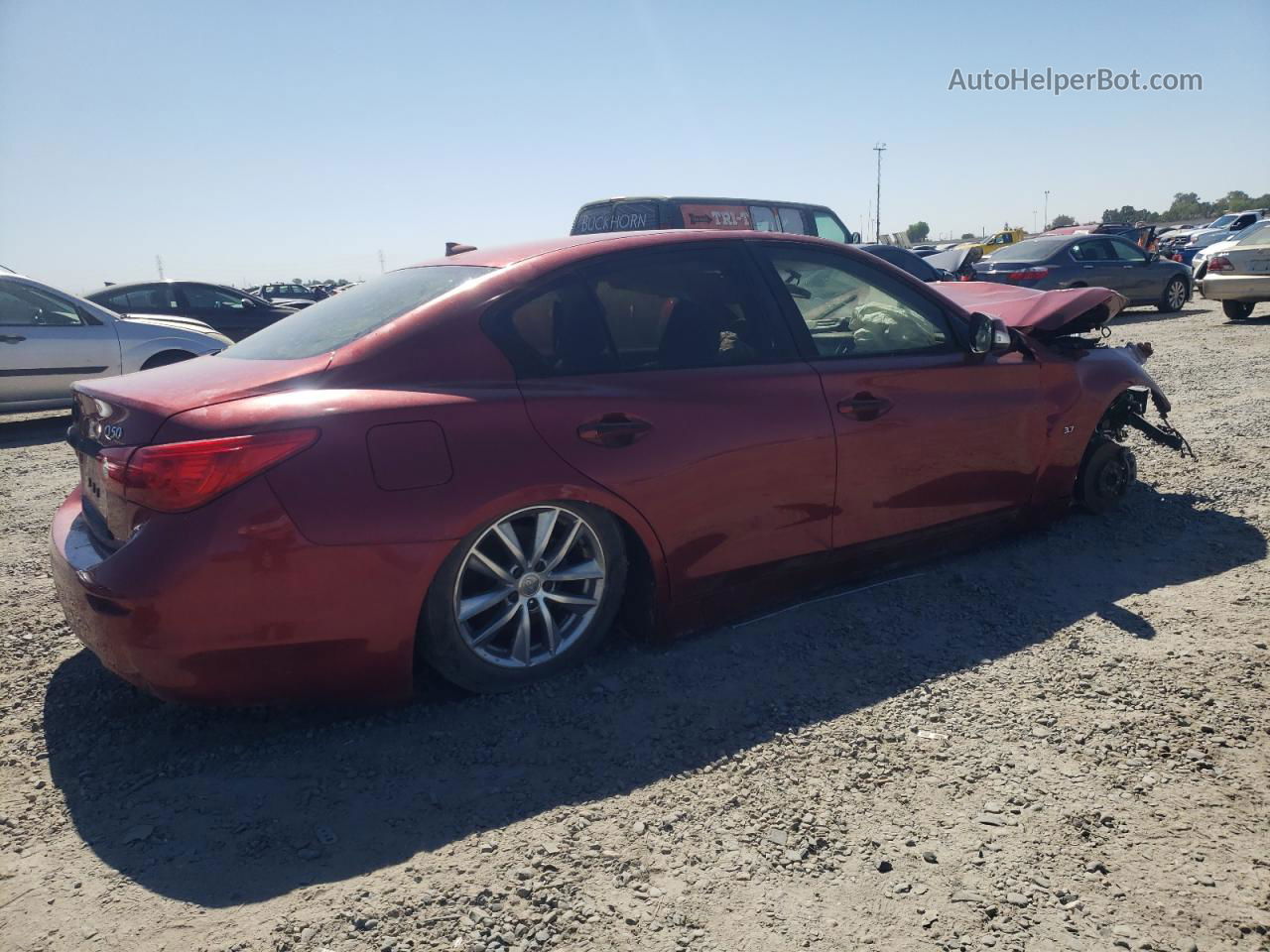 2015 Infiniti Q50 Base Red vin: JN1BV7AP7FM333234