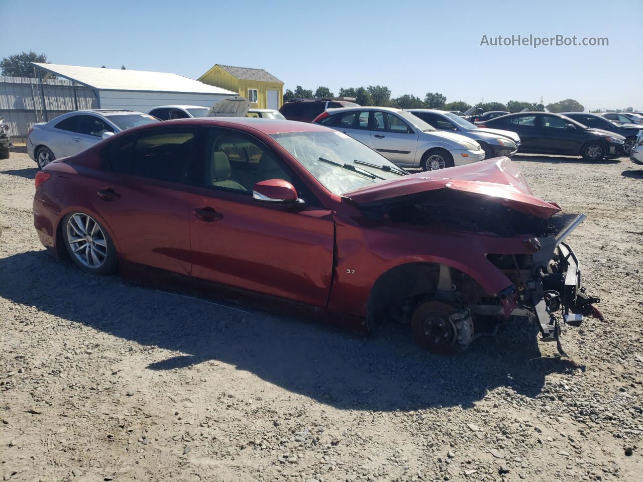 2015 Infiniti Q50 Base Red vin: JN1BV7AP7FM333234