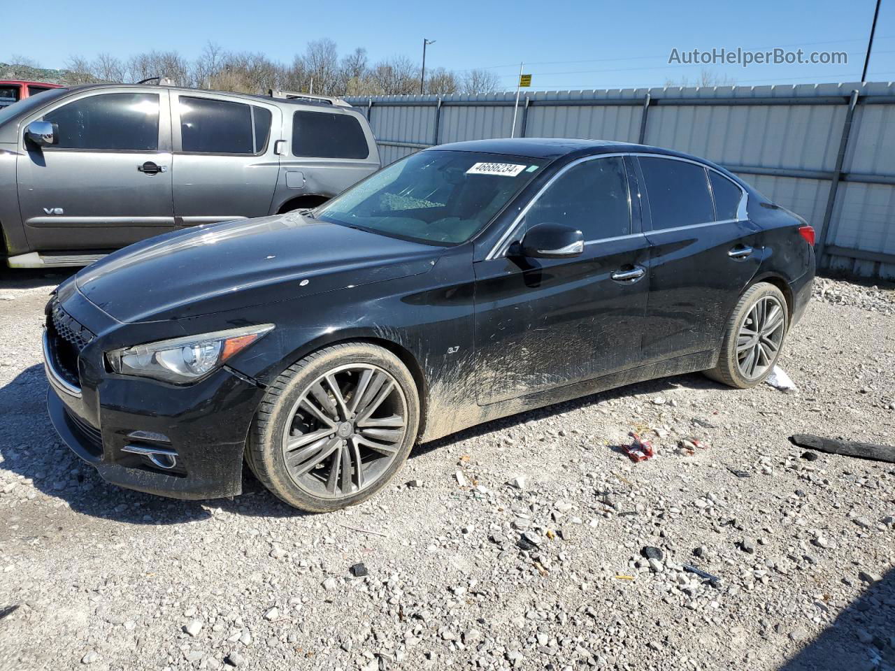 2015 Infiniti Q50 Base Black vin: JN1BV7AP7FM343388