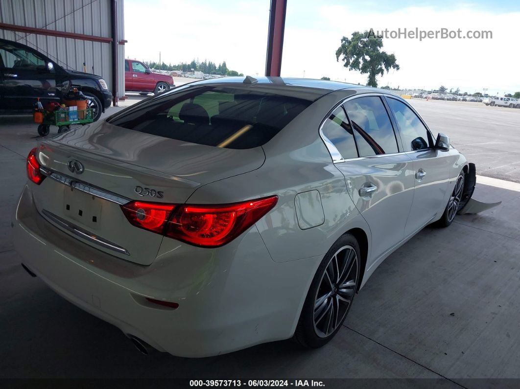 2015 Infiniti Q50 Sport White vin: JN1BV7AP7FM345271