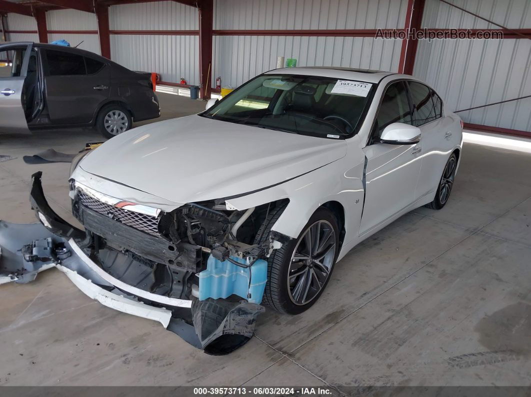 2015 Infiniti Q50 Sport White vin: JN1BV7AP7FM345271