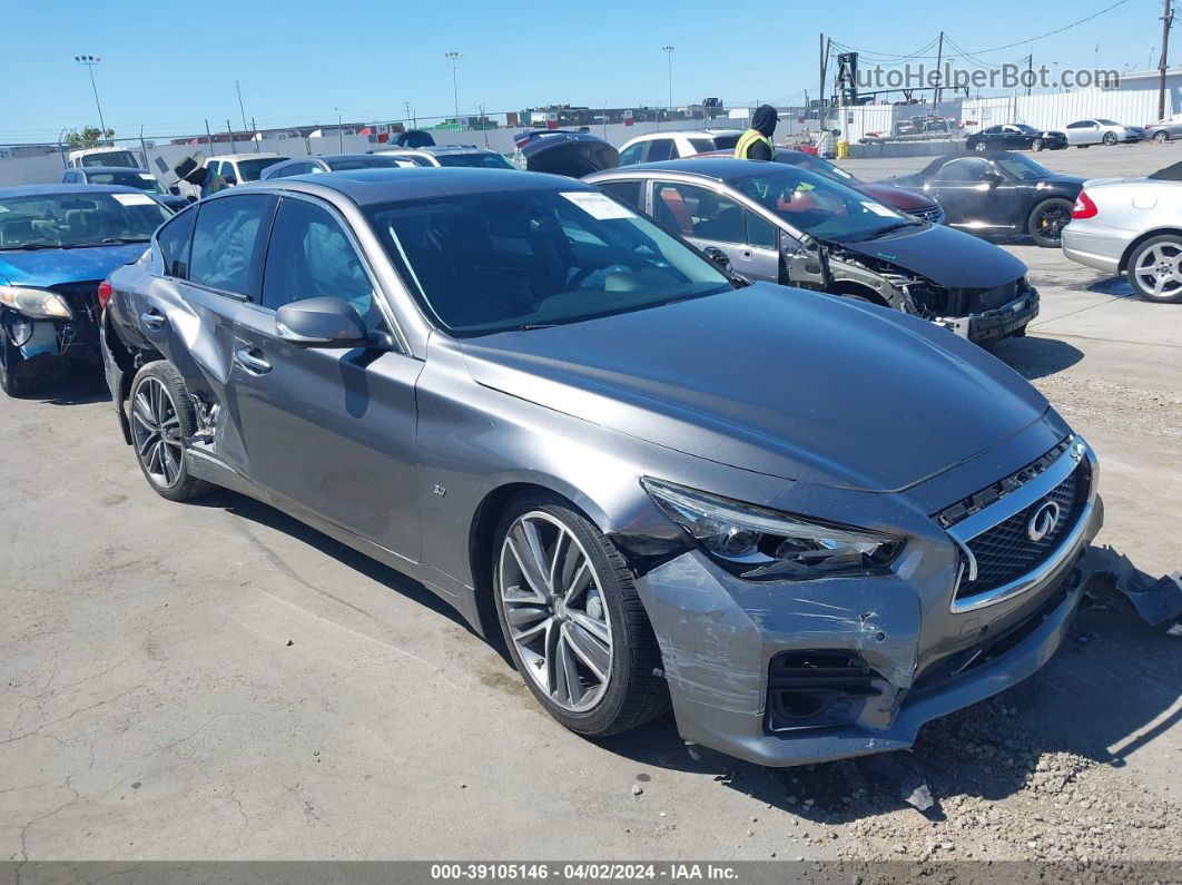 2015 Infiniti Q50 Sport Gray vin: JN1BV7AP7FM346968