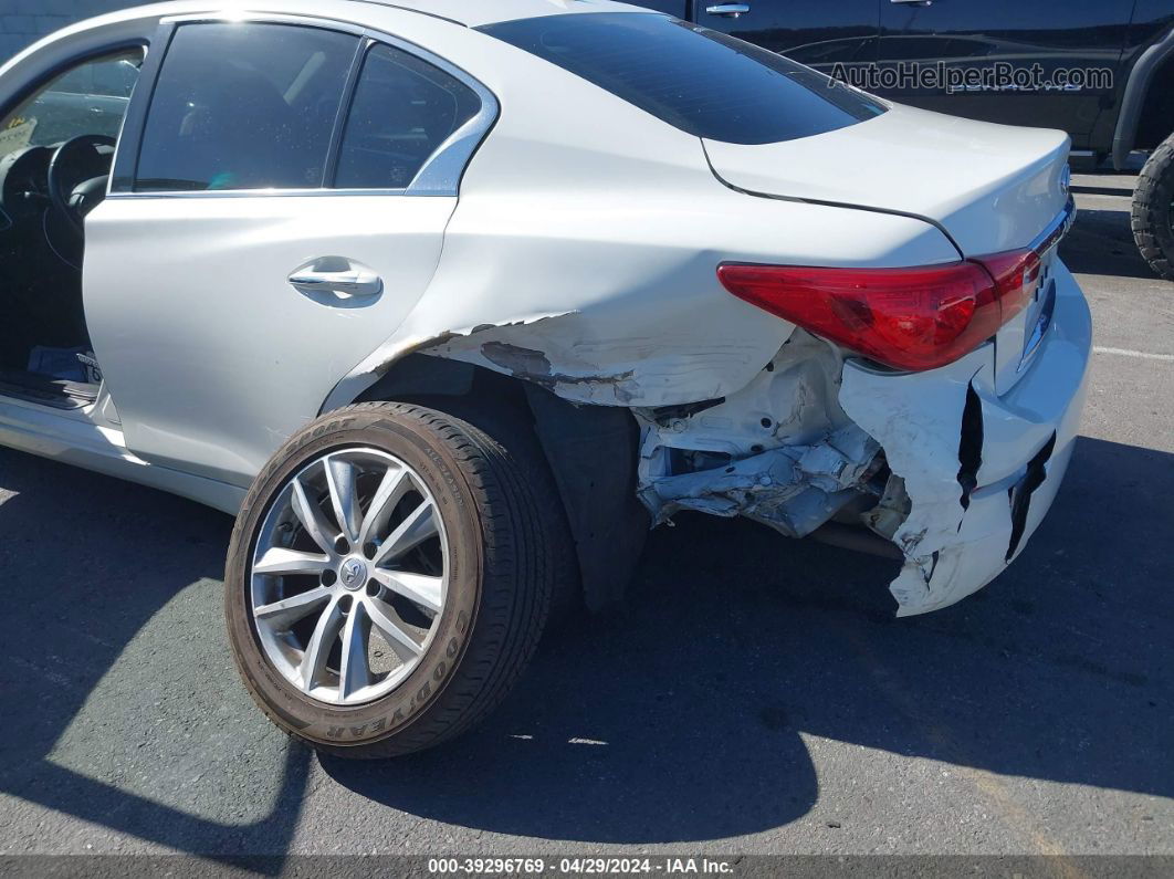 2015 Infiniti Q50 Premium White vin: JN1BV7AP7FM350230