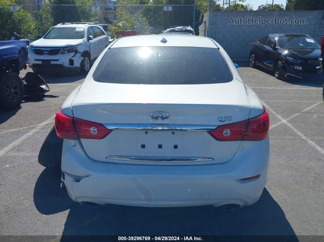 2015 Infiniti Q50 Premium White vin: JN1BV7AP7FM350230