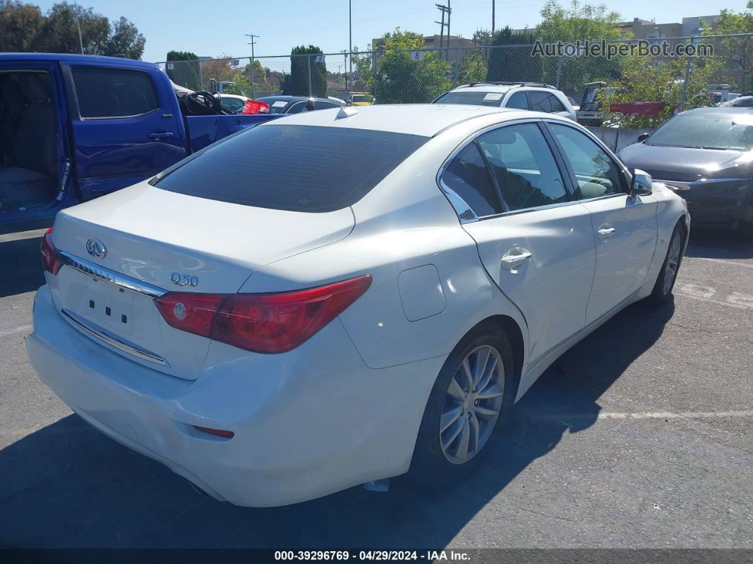 2015 Infiniti Q50 Premium White vin: JN1BV7AP7FM350230