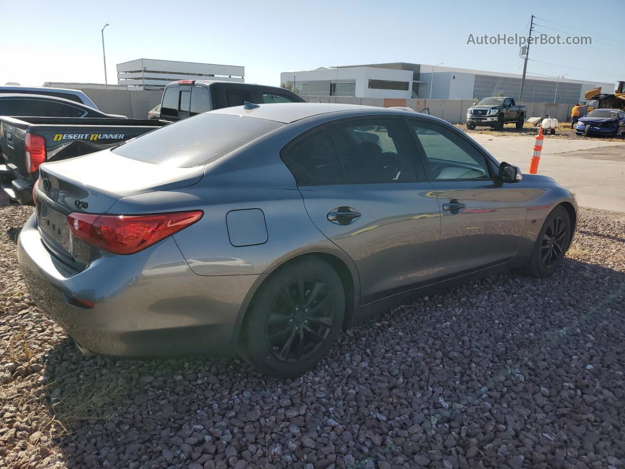 2015 Infiniti Q50 Base Charcoal vin: JN1BV7AP7FM357405