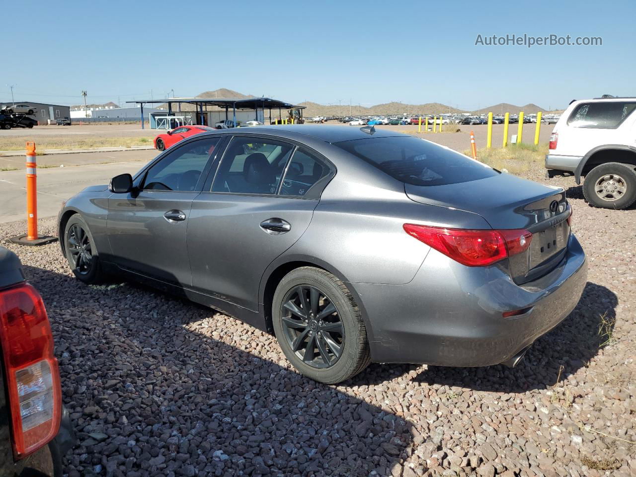 2015 Infiniti Q50 Base Charcoal vin: JN1BV7AP7FM357405