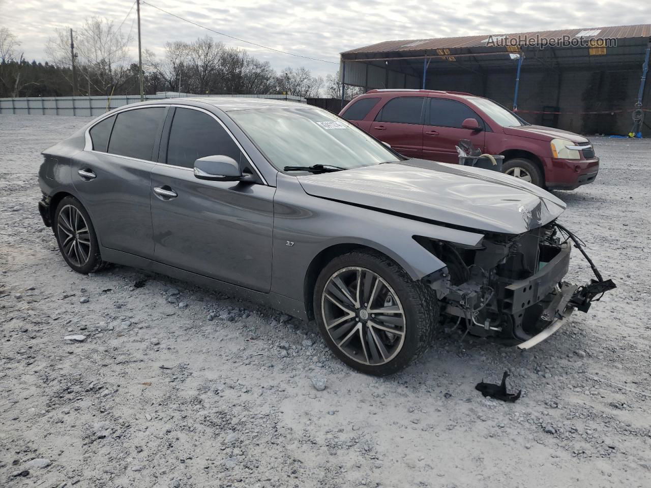 2015 Infiniti Q50 Base Gray vin: JN1BV7AP7FM358361