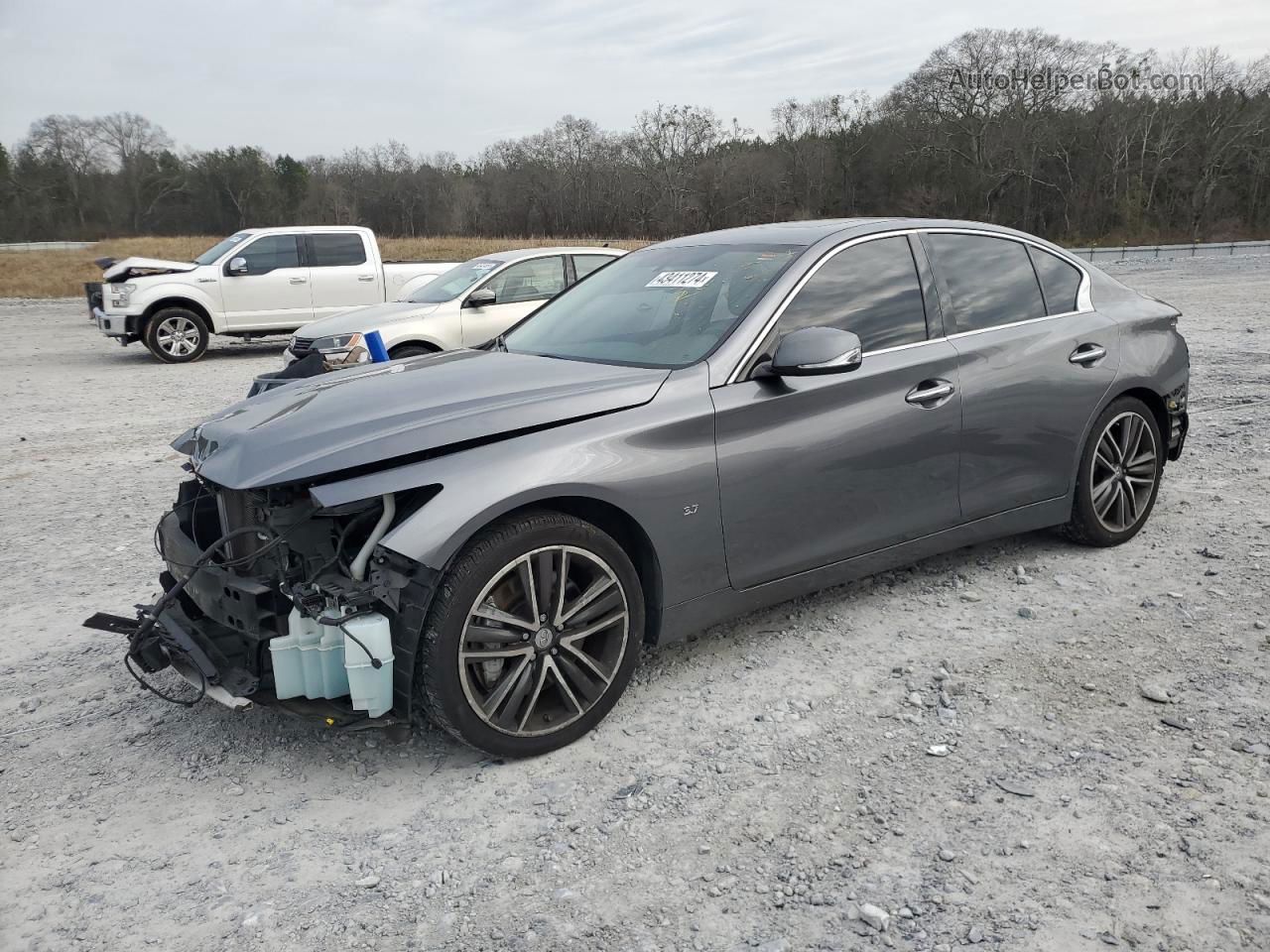 2015 Infiniti Q50 Base Gray vin: JN1BV7AP7FM358361