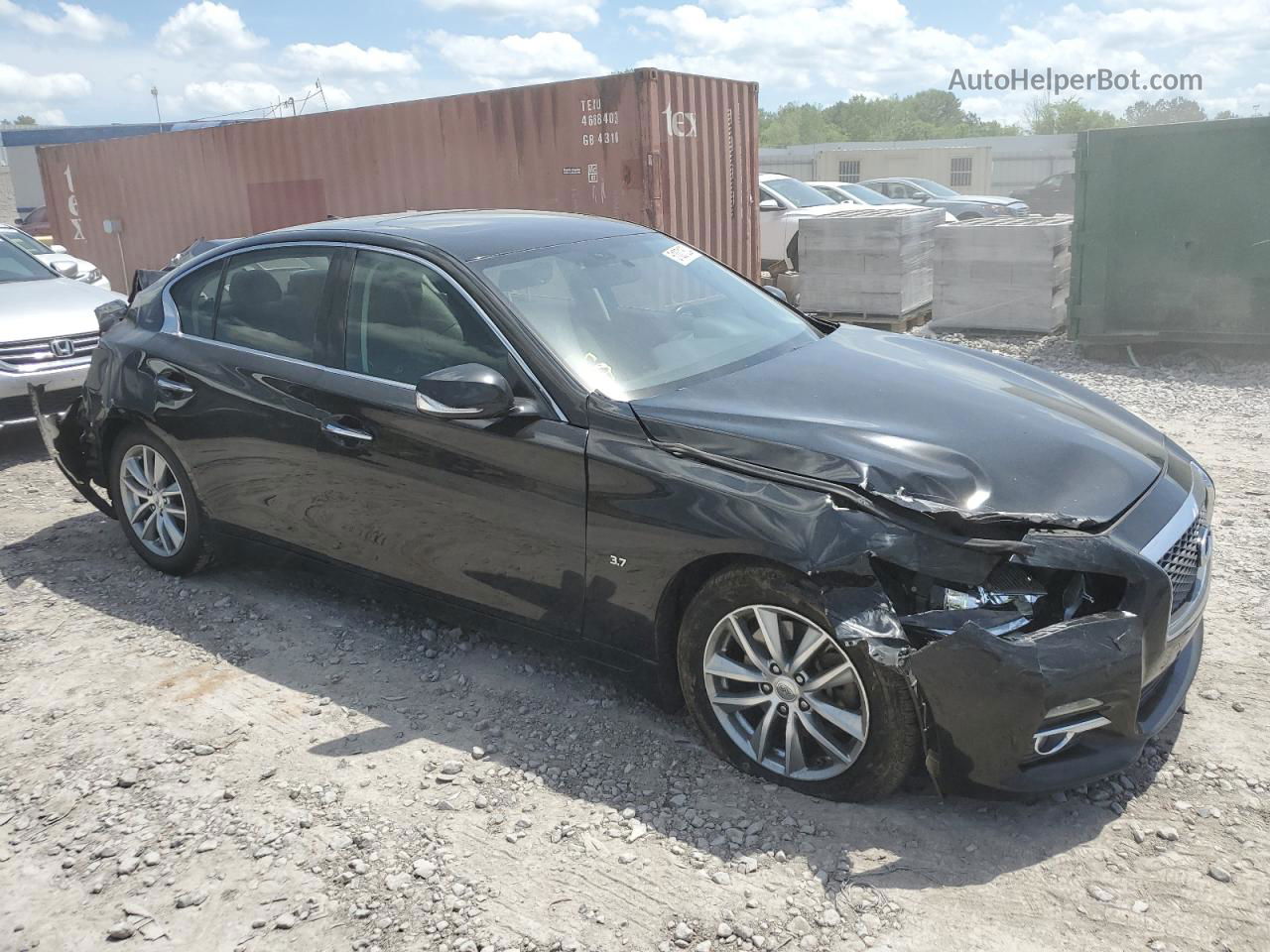 2014 Infiniti Q50 Base Черный vin: JN1BV7AP8EM670431