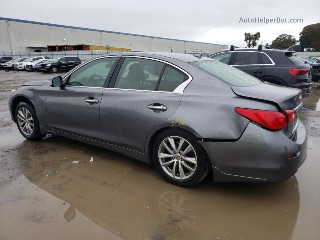 2014 Infiniti Q50 Base Gray vin: JN1BV7AP8EM676889