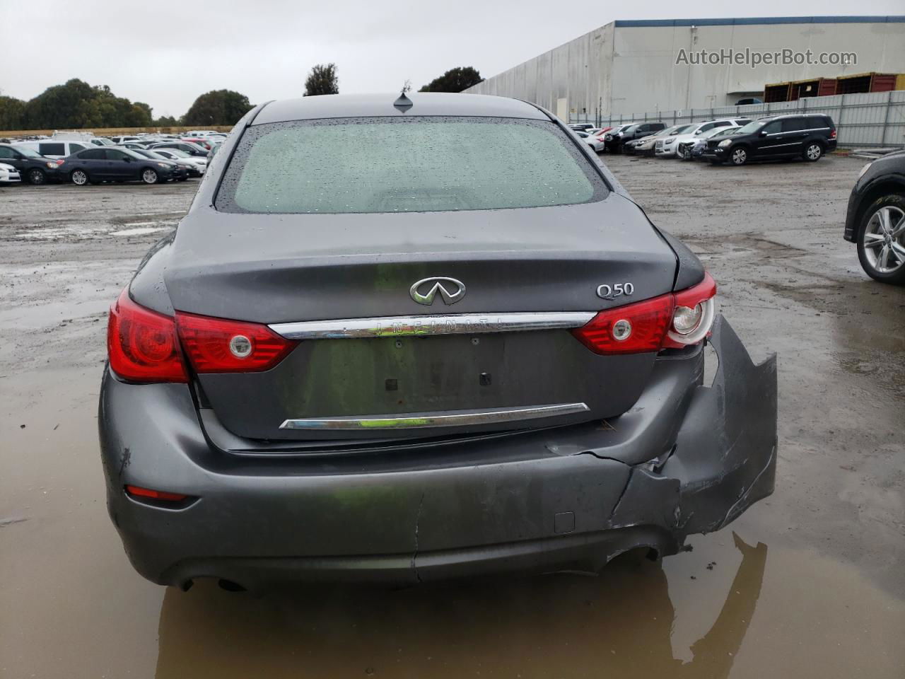 2014 Infiniti Q50 Base Gray vin: JN1BV7AP8EM676889