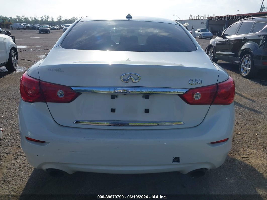 2014 Infiniti Q50 Premium/sport Белый vin: JN1BV7AP8EM686130