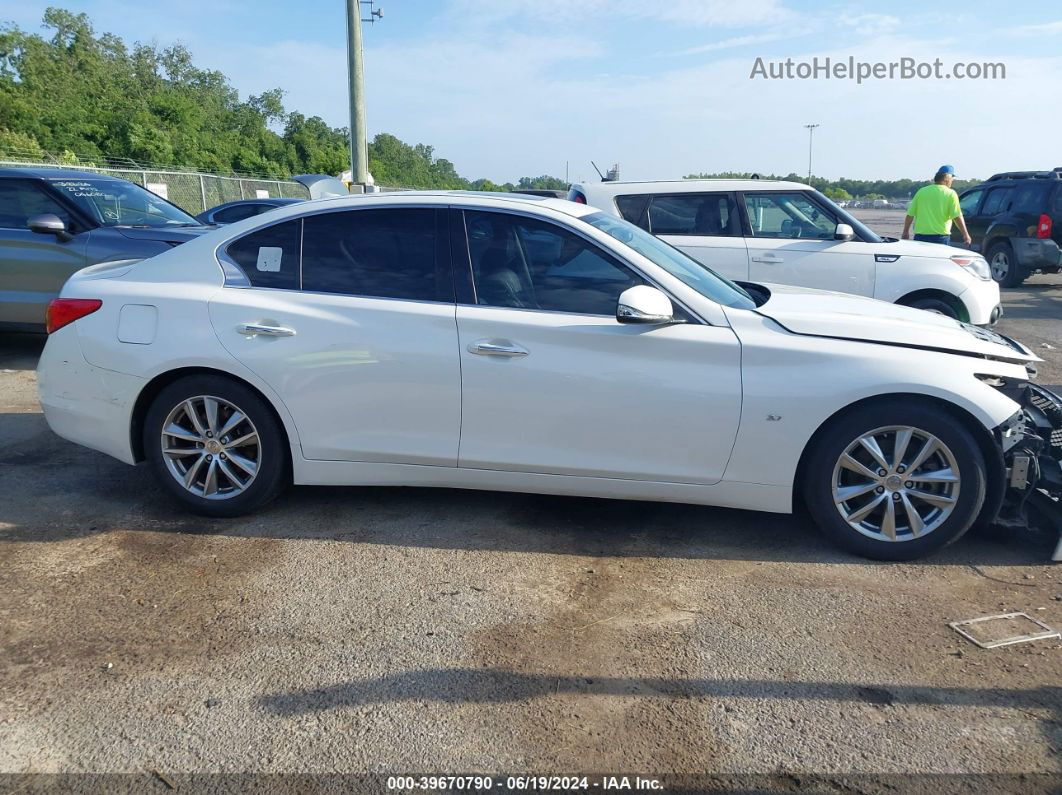 2014 Infiniti Q50 Premium/sport White vin: JN1BV7AP8EM686130