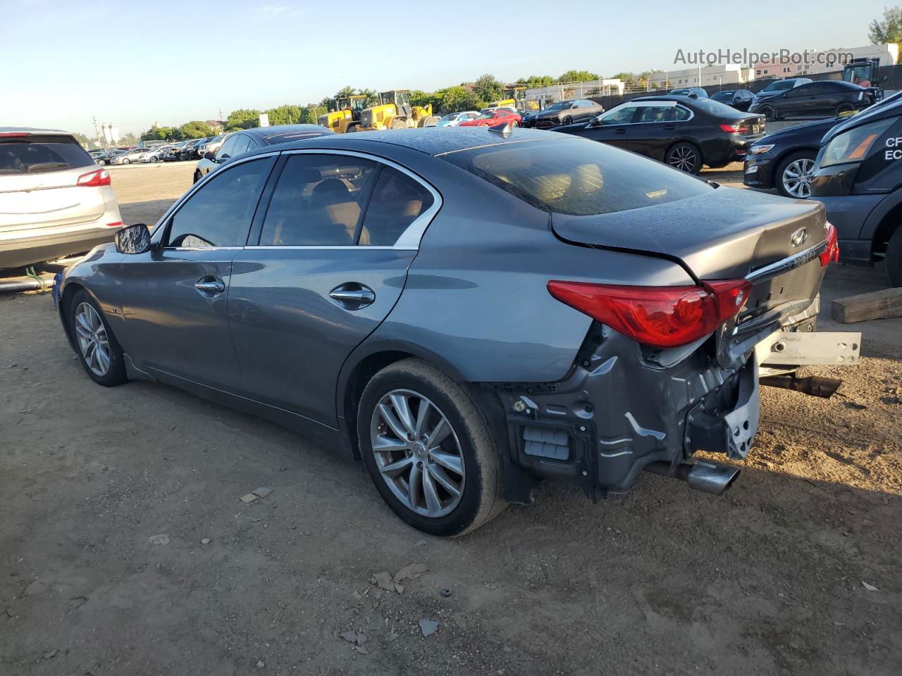 2014 Infiniti Q50 Base Gray vin: JN1BV7AP8EM687715