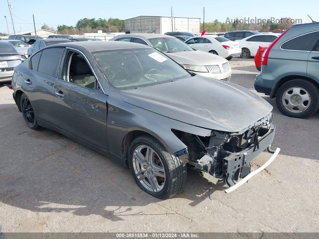 2014 Infiniti Q50   Gray vin: JN1BV7AP8EM689707