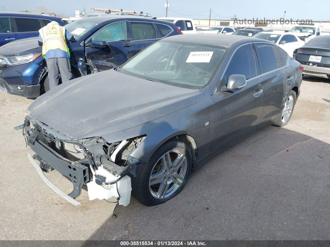 2014 Infiniti Q50   Gray vin: JN1BV7AP8EM689707