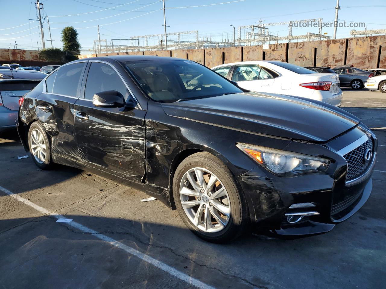 2014 Infiniti Q50 Base Black vin: JN1BV7AP8EM691019