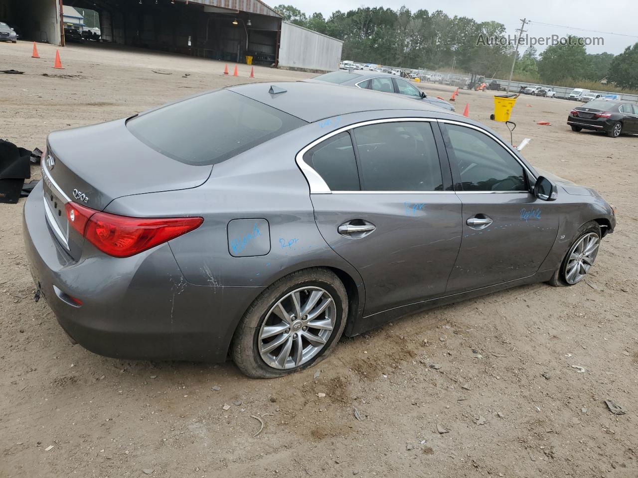 2015 Infiniti Q50 Base Gray vin: JN1BV7AP8FM341343