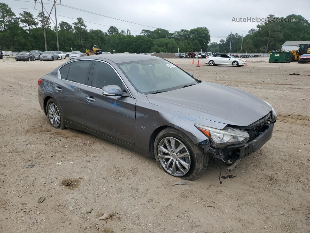 2015 Infiniti Q50 Base Gray vin: JN1BV7AP8FM341343