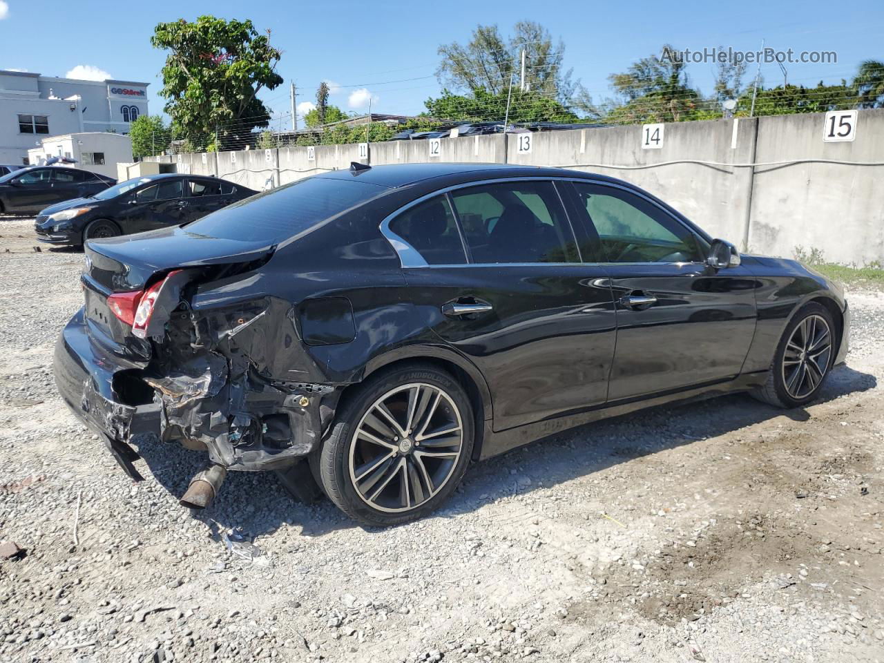 2015 Infiniti Q50 Base Black vin: JN1BV7AP8FM342749