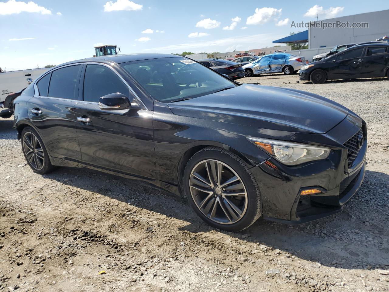 2015 Infiniti Q50 Base Black vin: JN1BV7AP8FM342749