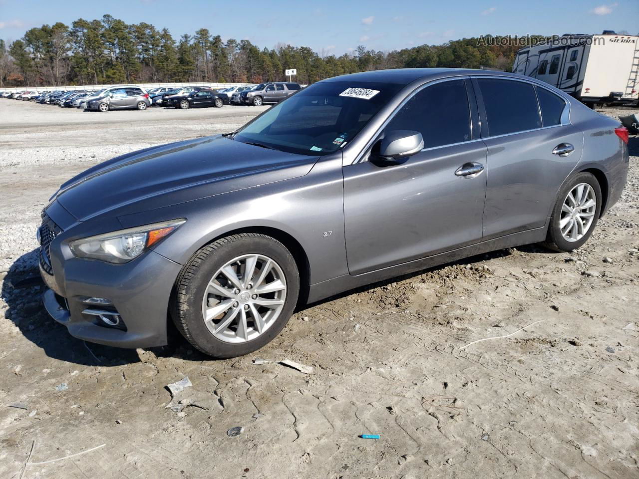 2015 Infiniti Q50 Base Gray vin: JN1BV7AP8FM345442