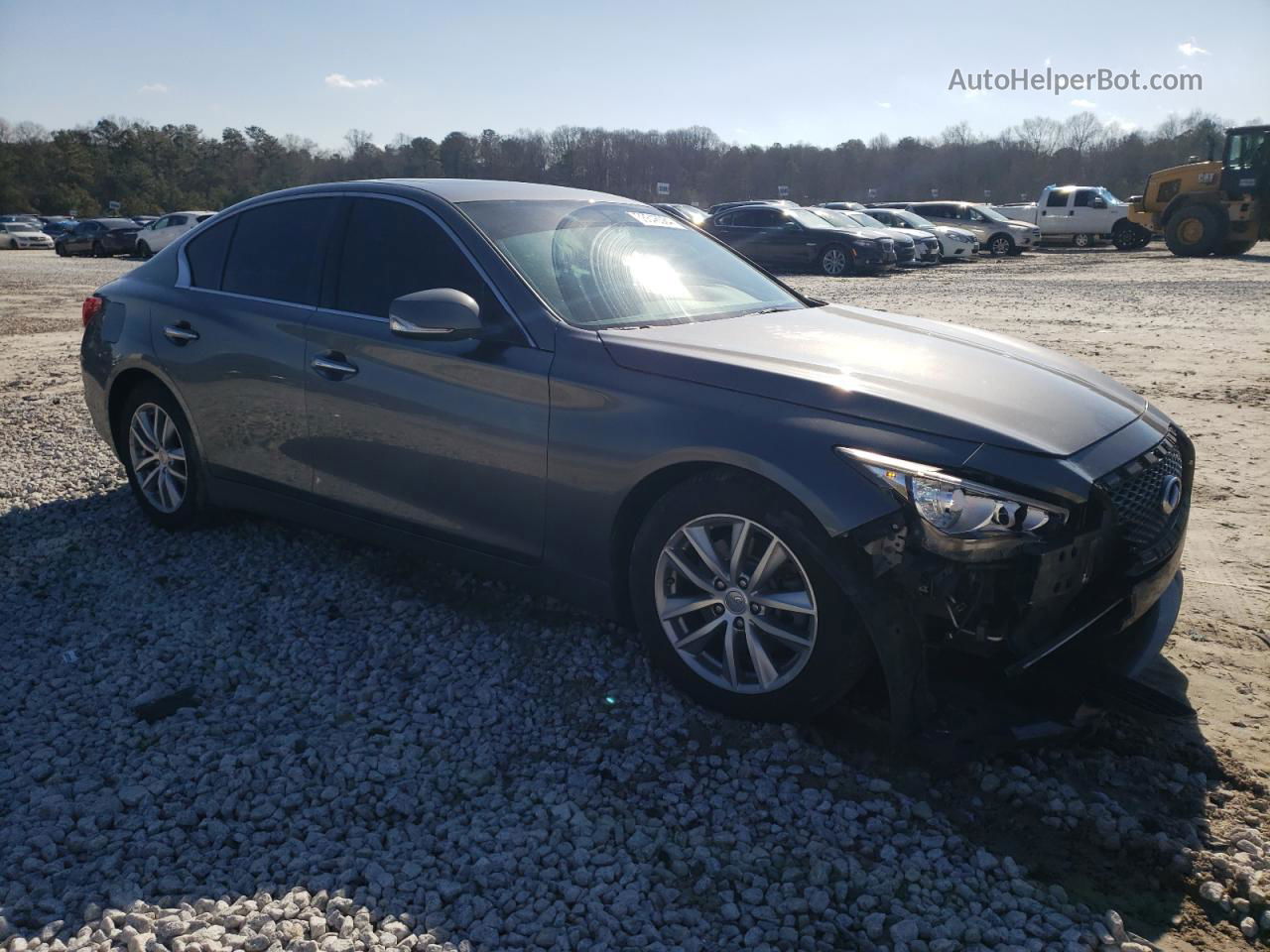 2015 Infiniti Q50 Base Gray vin: JN1BV7AP8FM345442