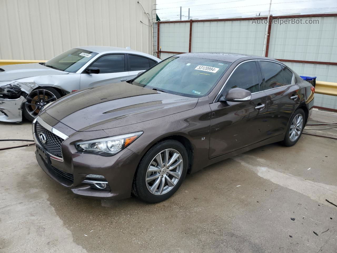 2015 Infiniti Q50 Base Brown vin: JN1BV7AP8FM348924