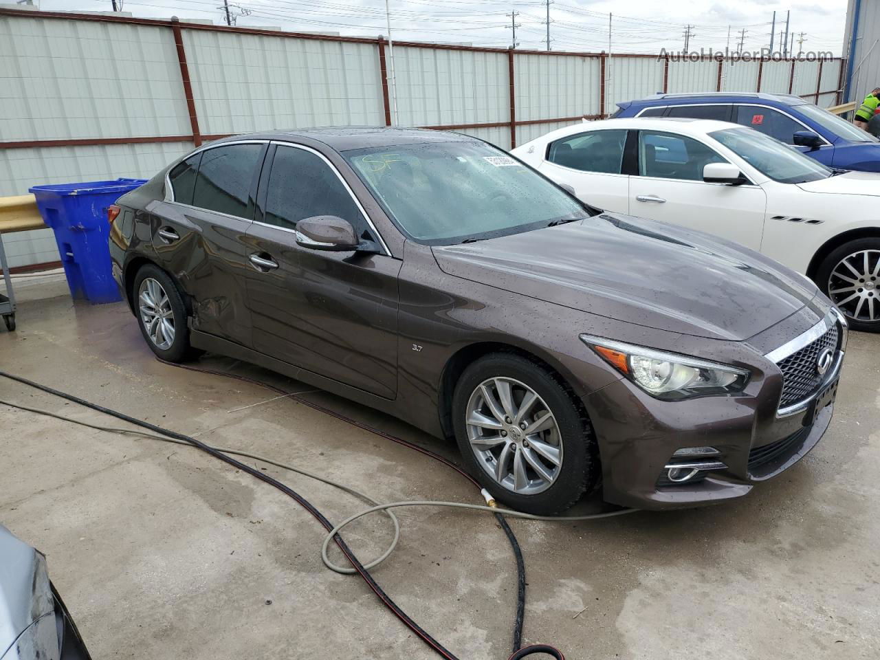 2015 Infiniti Q50 Base Brown vin: JN1BV7AP8FM348924