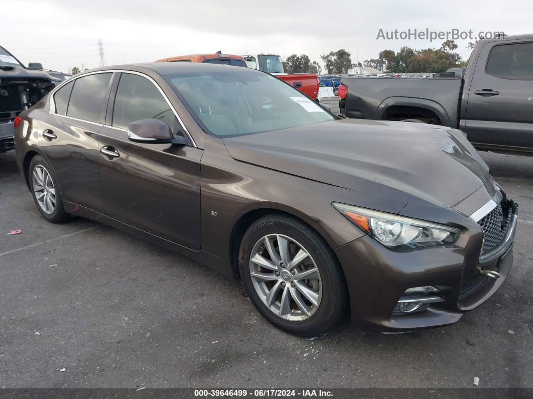 2015 Infiniti Q50 Premium Brown vin: JN1BV7AP8FM351225