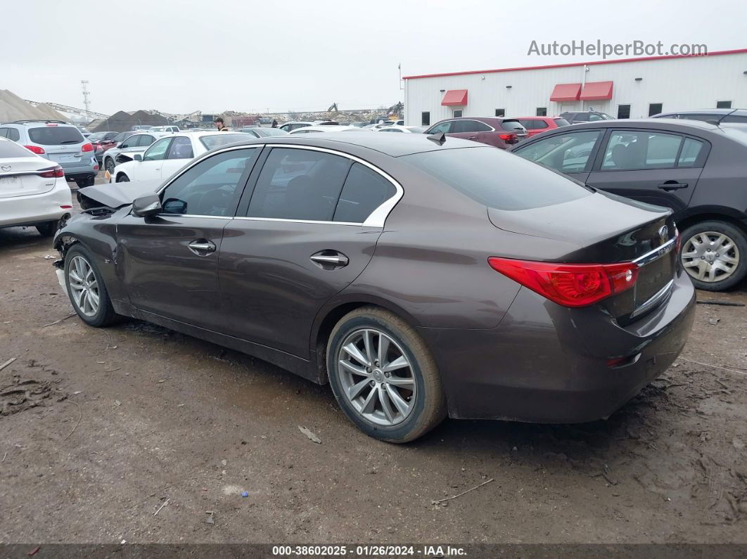 2015 Infiniti Q50 Premium Brown vin: JN1BV7AP8FM351645