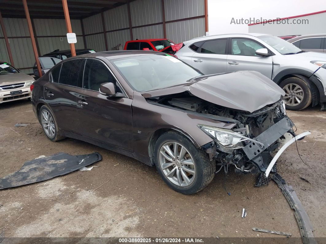 2015 Infiniti Q50 Premium Brown vin: JN1BV7AP8FM351645