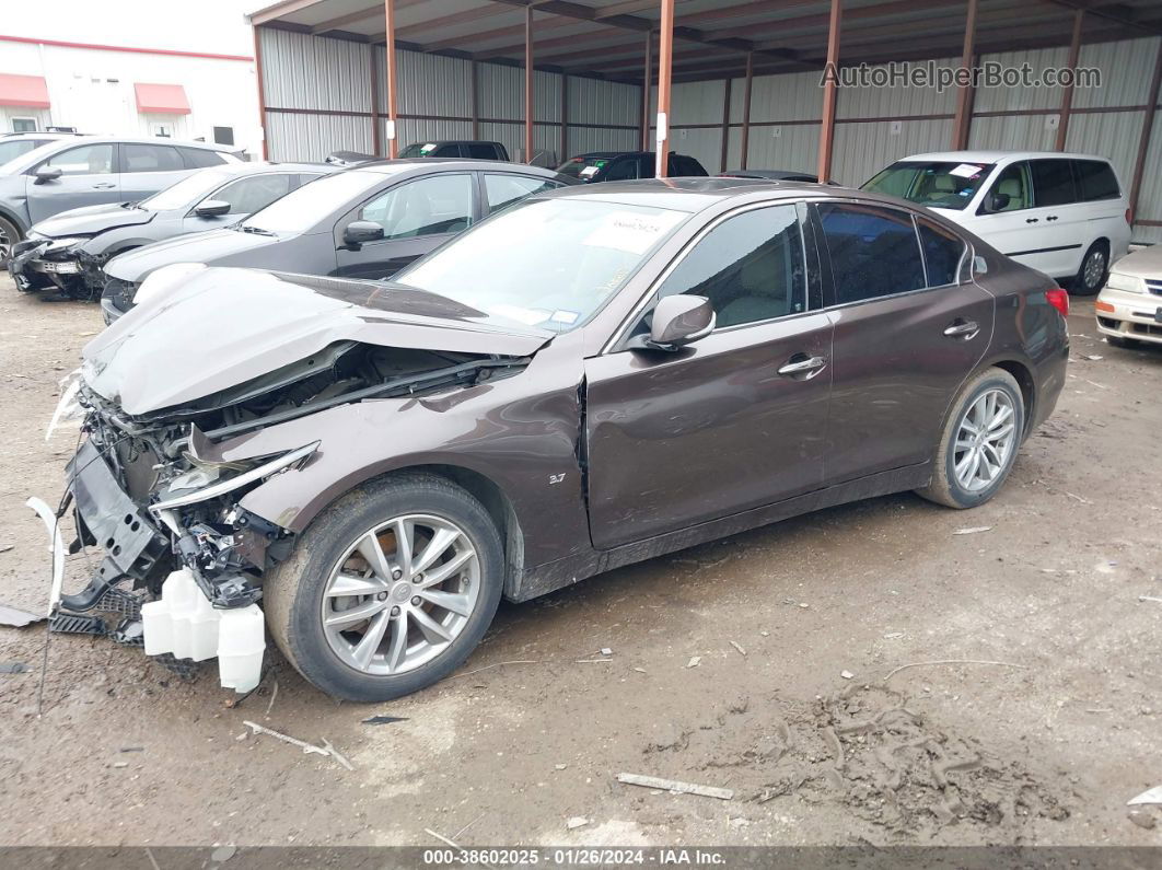 2015 Infiniti Q50 Premium Brown vin: JN1BV7AP8FM351645