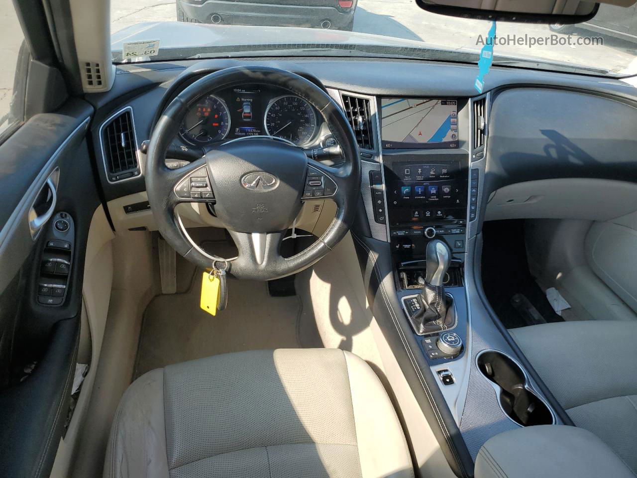 2015 Infiniti Q50 Base Серебряный vin: JN1BV7AP8FM354495