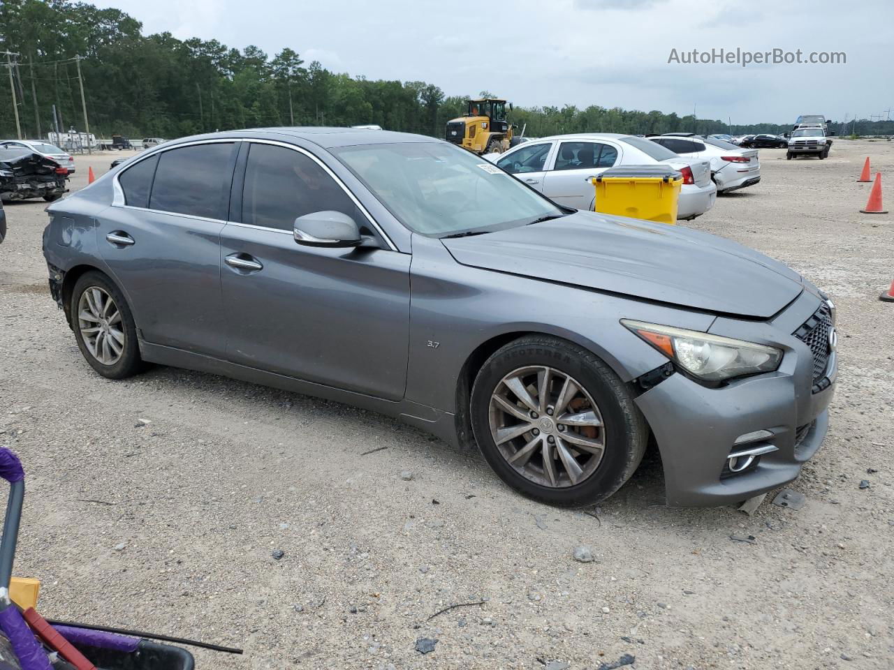 2015 Infiniti Q50 Base Gray vin: JN1BV7AP8FM354562