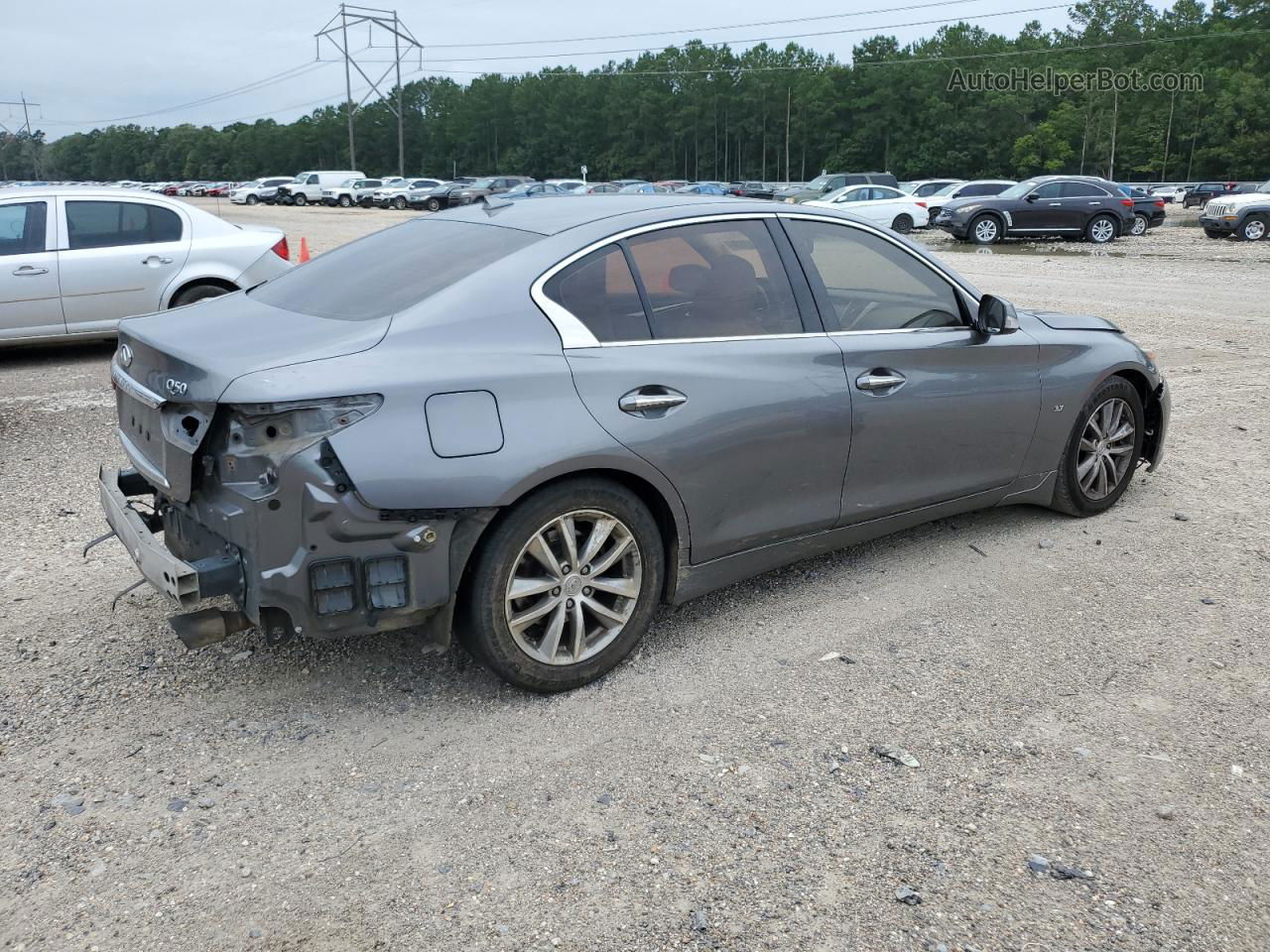 2015 Infiniti Q50 Base Gray vin: JN1BV7AP8FM354562