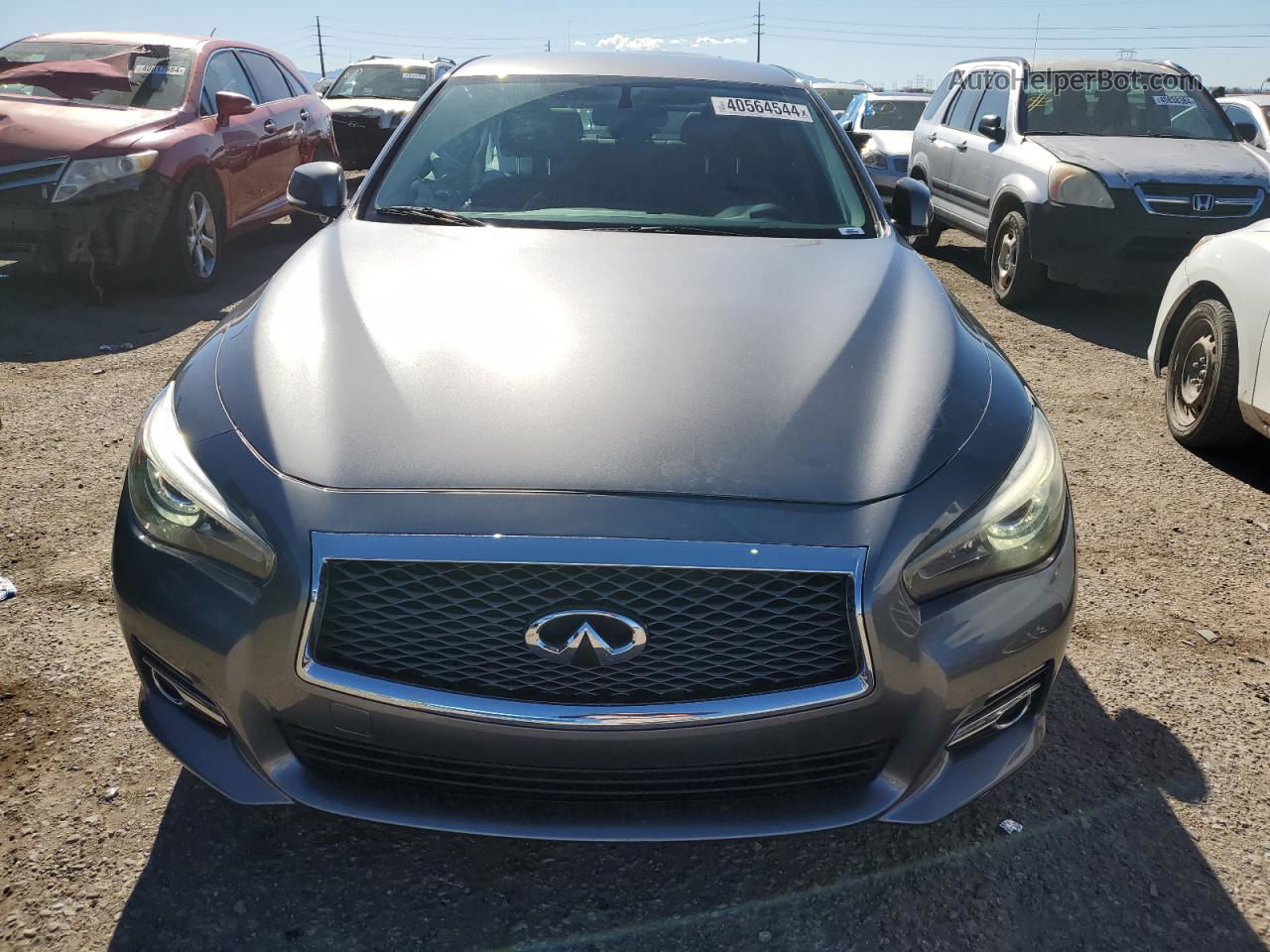 2015 Infiniti Q50 Base Charcoal vin: JN1BV7AP8FM358966