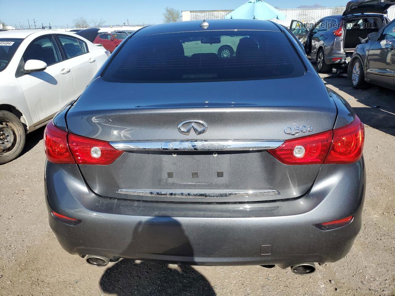 2015 Infiniti Q50 Base Charcoal vin: JN1BV7AP8FM358966